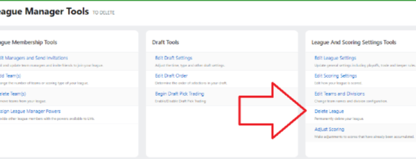 How to Delete Fantasy Football League