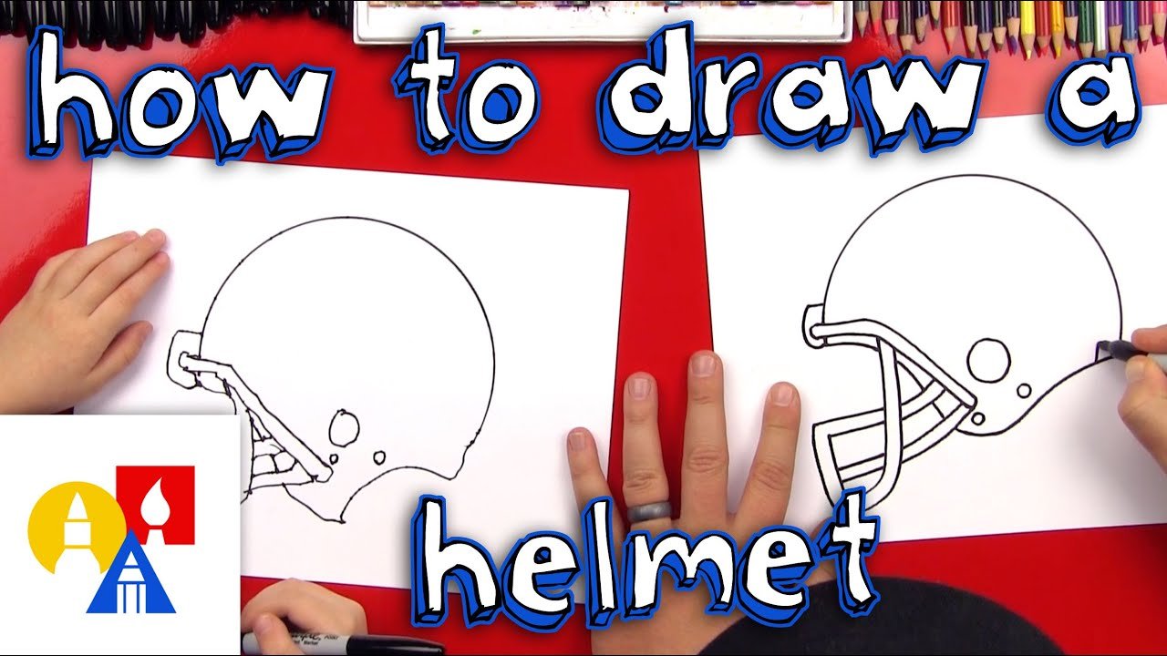 How to Draw a Football Helmet